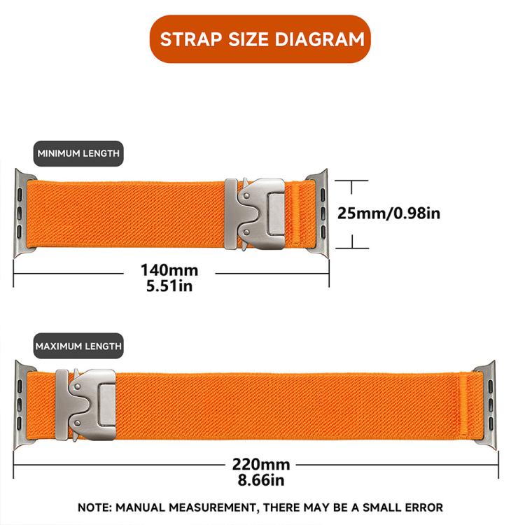 Apple Watch Armband Nylon Fallschirmschnalle – Kompatibel mit 42/44/45/46/49 mm | Stretch & Komfort | Valmento