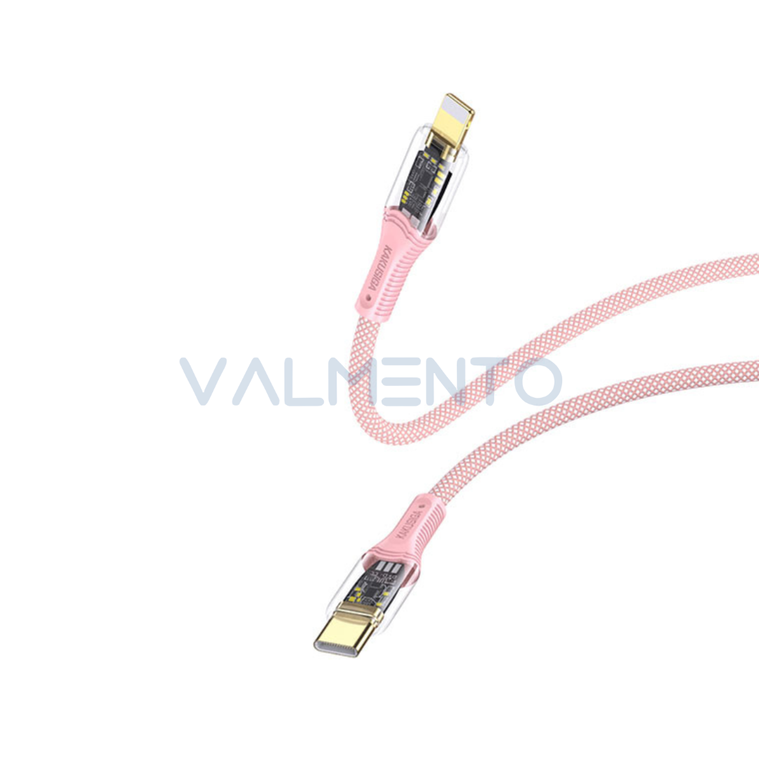 Kokusiga KSC-809 USB-C zu Lightning Kabel (1m, Pink) – Schnellladen & Datenübertragung
