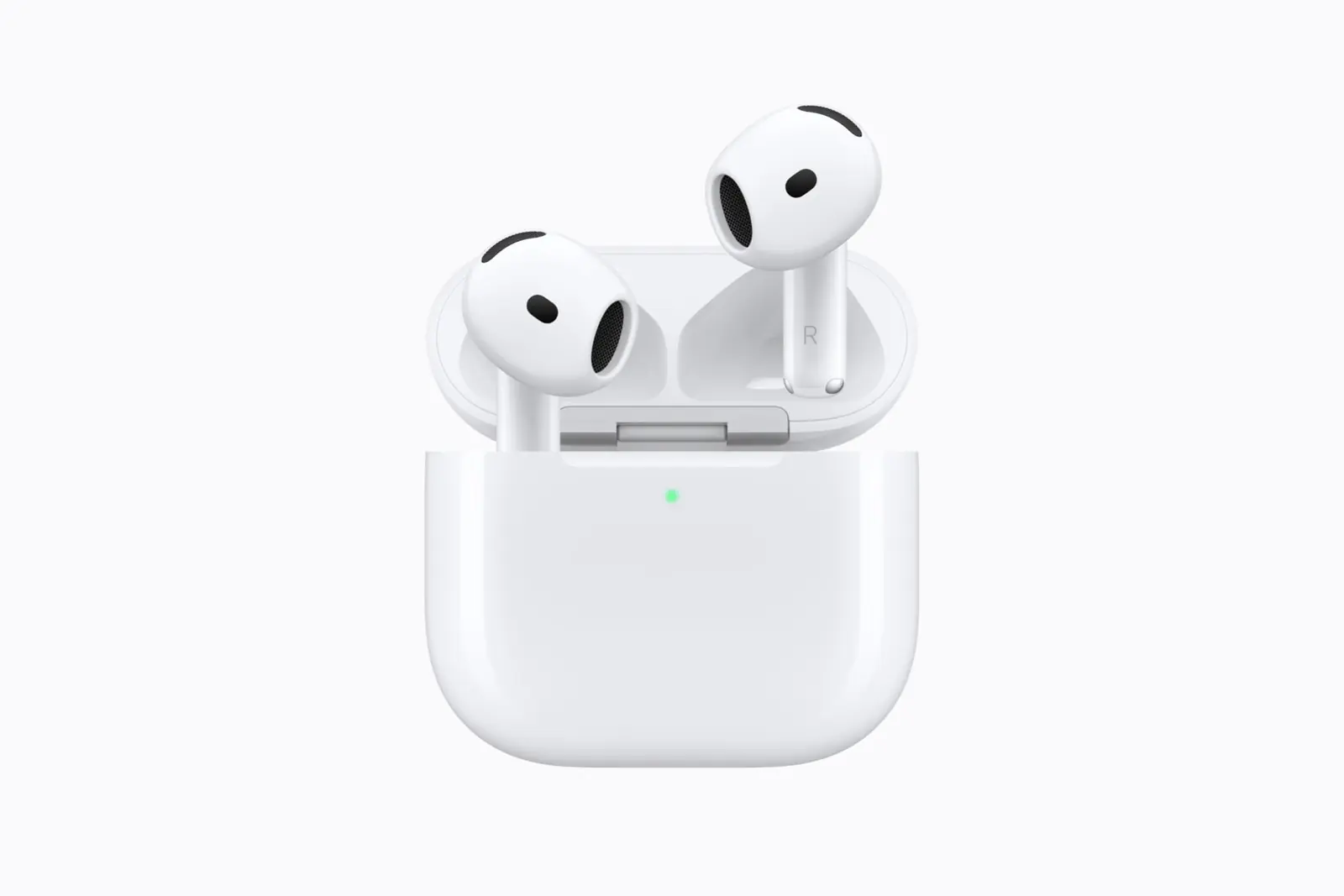 AirPods 5 mit geöffnetem Ladecase