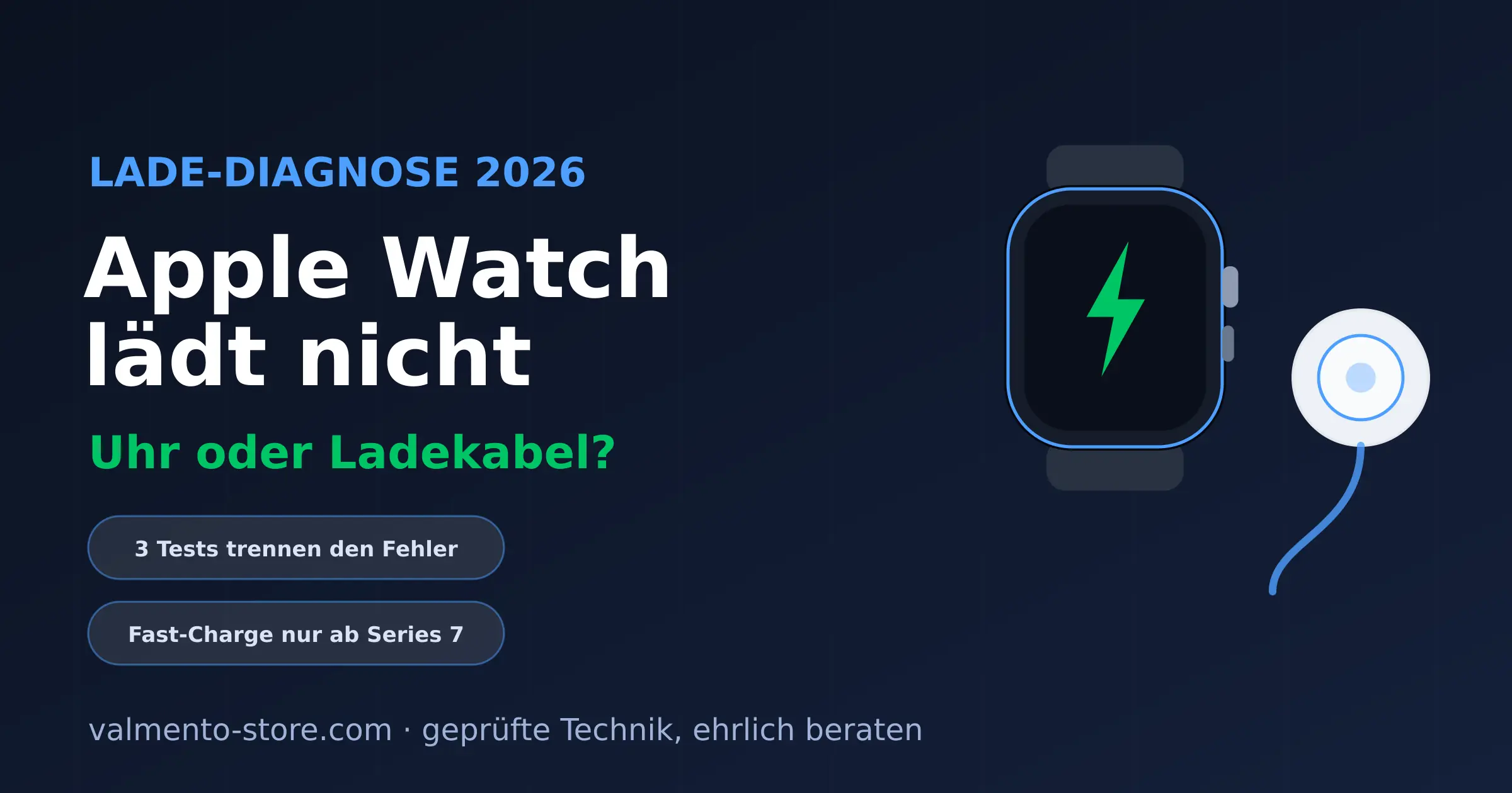 Apple Watch lädt nicht: Uhr oder Ladekabel schuld?