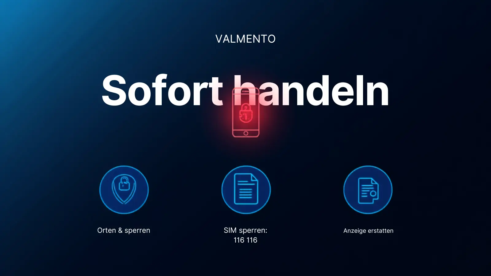 Sofort handeln bei gestohlenem Handy: orten und sperren, SIM über 116 116 sperren lassen und Anzeige erstatten