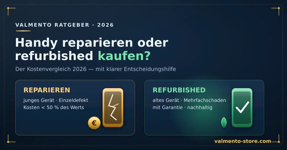 Handy reparieren oder refurbished kaufen? Vergleich 2026
