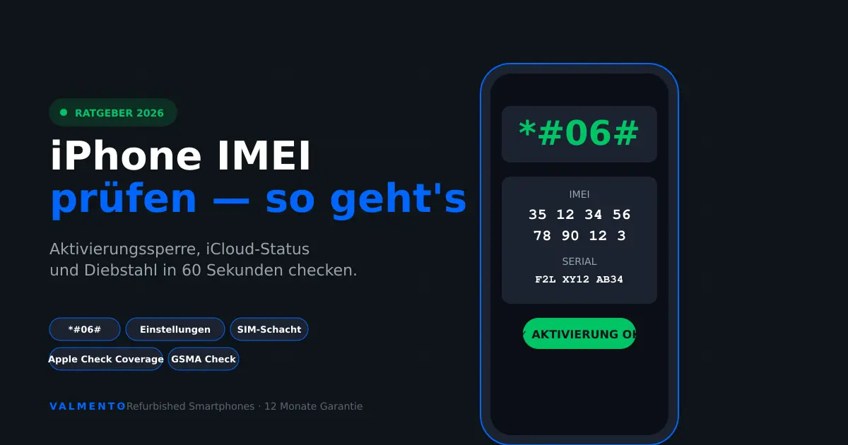 iPhone IMEI prüfen 2026: Aktivierungssperre, iCloud-Status & Diebstahl-Check