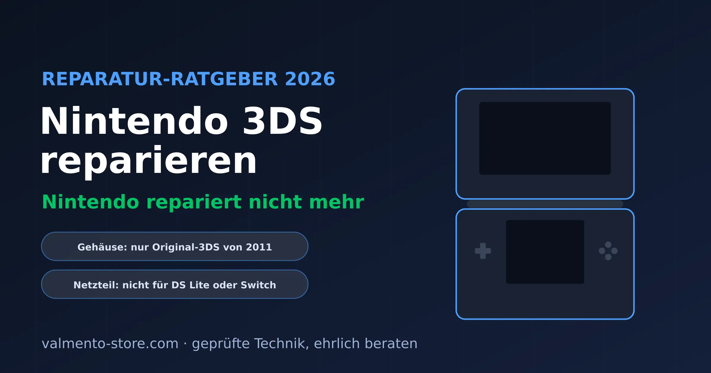 Nintendo 3DS reparieren: welches Teil passt?