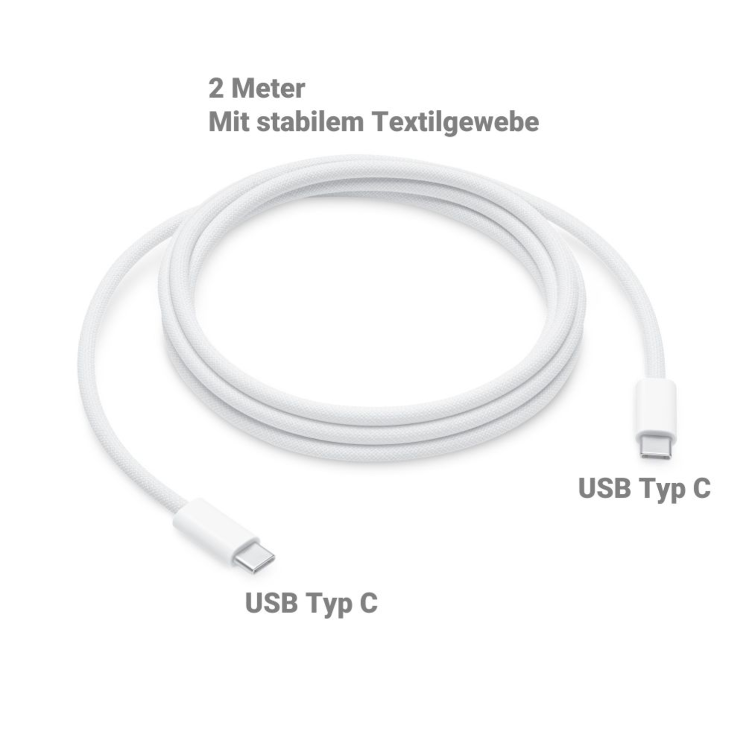 Apple Original Magnetisches Ladegerät zu USB MX2F2ZM/A 2m – Weiß – Bulk
