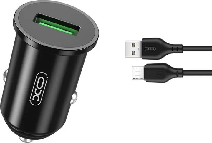 XO TZ 12 Auto-Adapter 18W - USB-A DK microUSB Schwarz Neu  refurbished kaufen