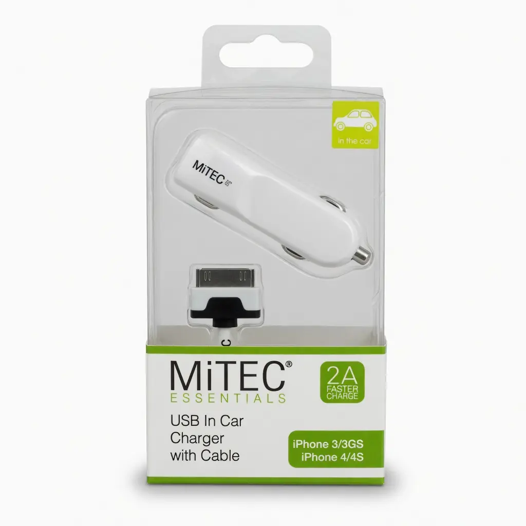 Mitec 2A Dual Auto-Adapter + Abnehmbares iP4-Kabel Neu  refurbished kaufen