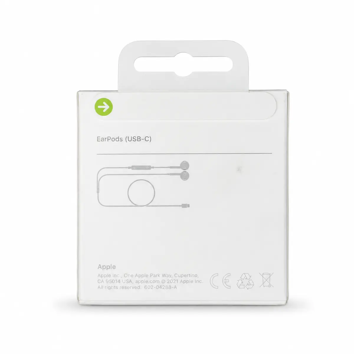 Apple EarPods USB-C – Verpackung Rückseite mit Produktangaben