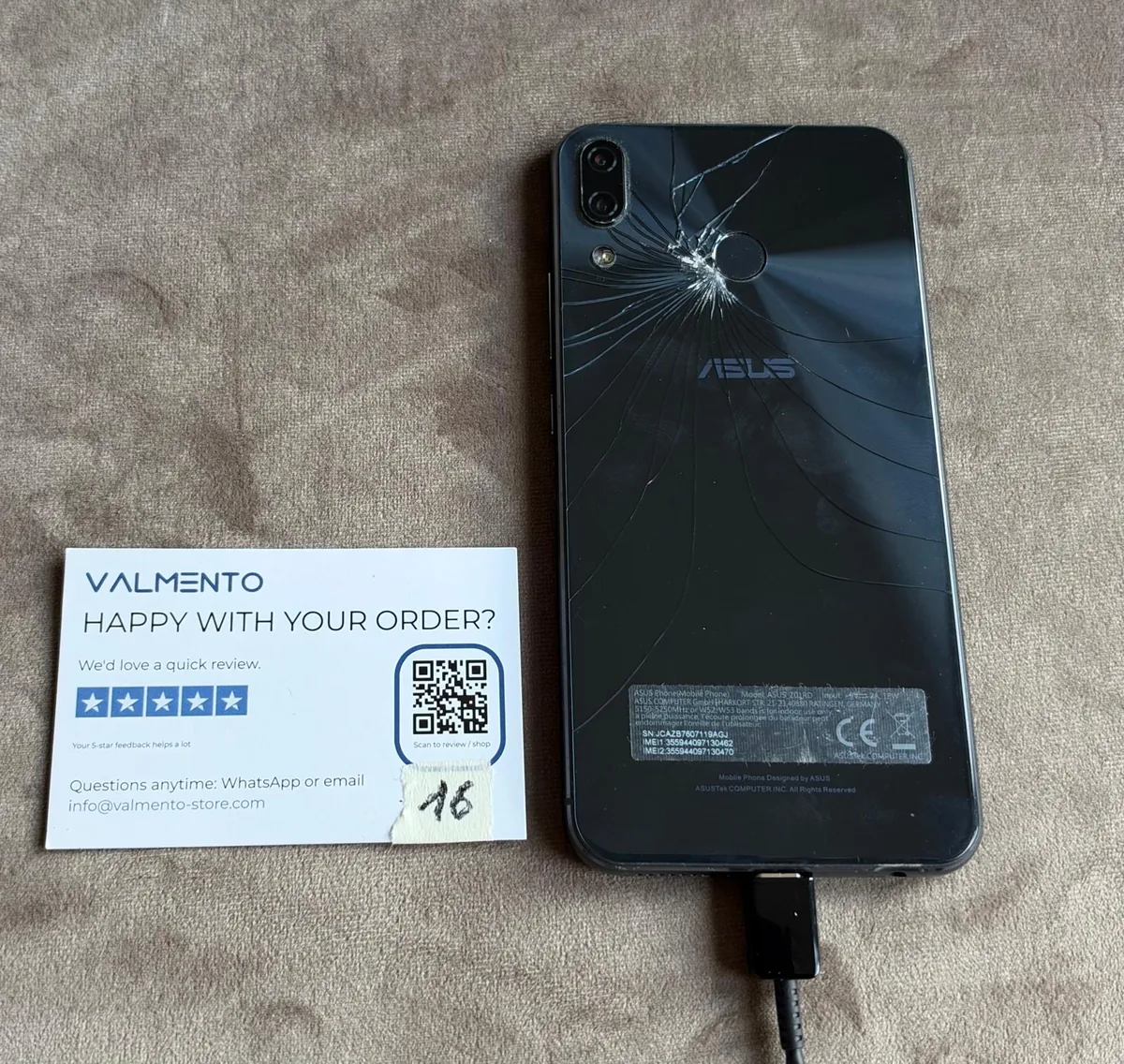 ASUS ZenFone 5Z (Z01RD) – Display zertrümmert, defekt – Foto 3 von 4