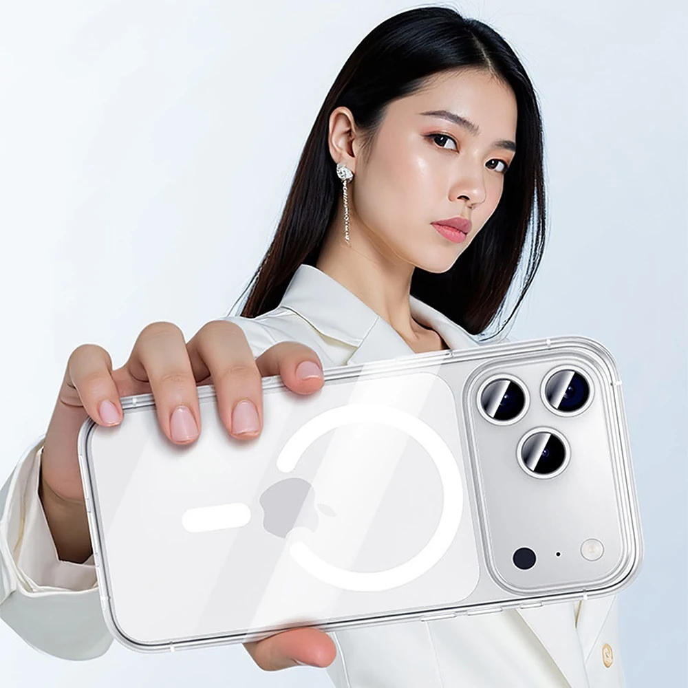 Die Hülle in der Hand, MagSafe-Ring mittig