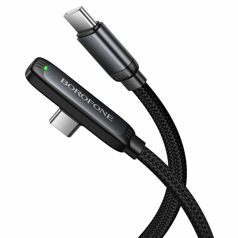 Winkelstecker mit Betriebs-LED in Nahaufnahme