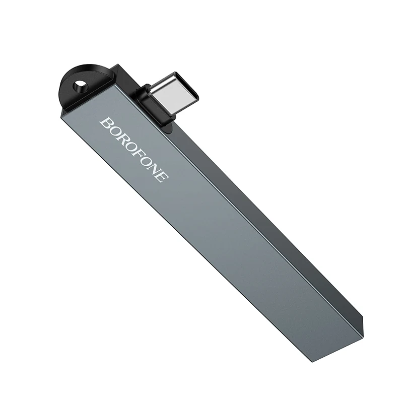 USB-C-Stecker des FH1A Hubs in Nahaufnahme