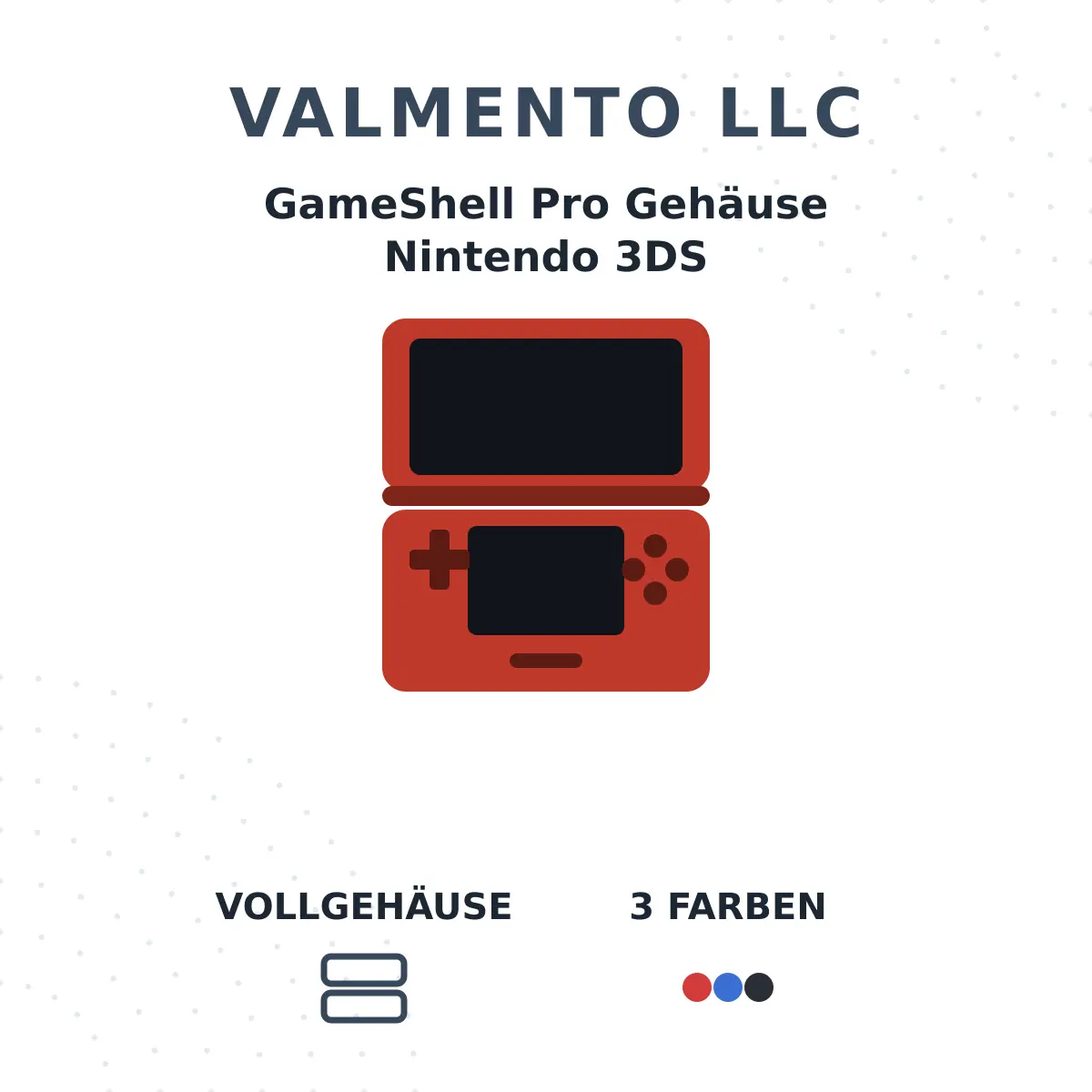 Valmento GameShell Pro – Ersatz-Vollgehäuse für Nintendo 3DS (Rot, Blau, Schwarz verfügbar) Neu Valmento refurbished kaufen