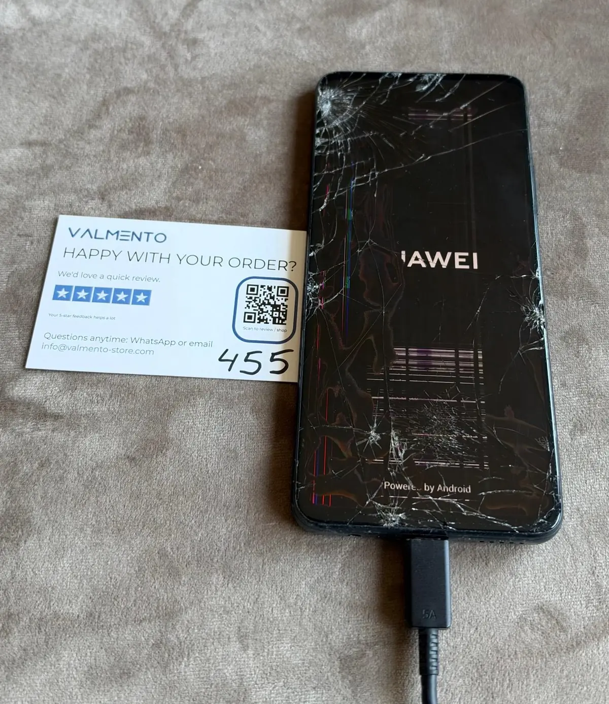 Huawei P smart 2021 Schwarz – Displaybruch und Rückglasschaden, defekt (Bastlergerät) – Foto 3 von 5