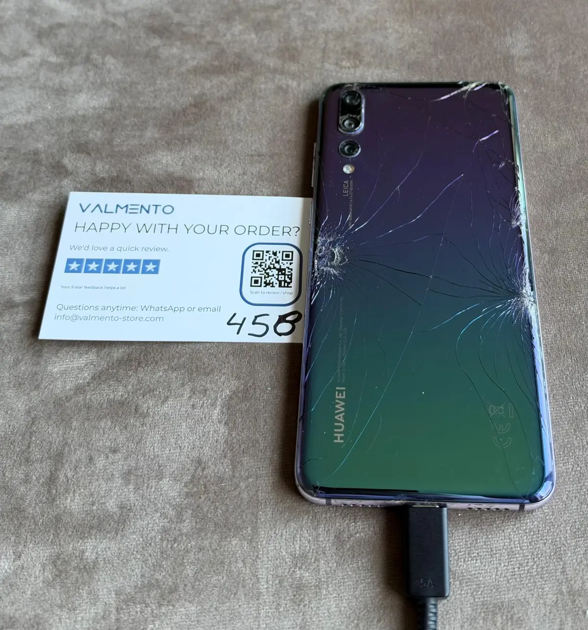 Huawei P20 Pro (CLT-L29) Twilight – Rückglas und Display gebrochen, defekt (Einzelstück) – Foto 1 von 3