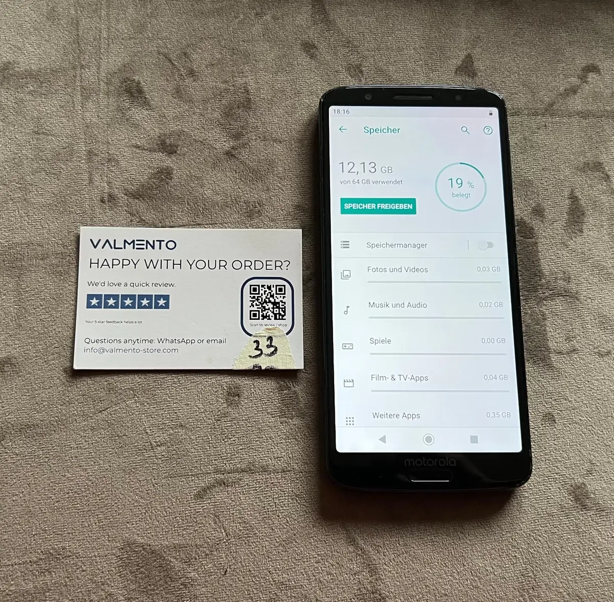 Motorola Moto G6 Plus – gebraucht, funktionsfähig – Foto 3 von 5