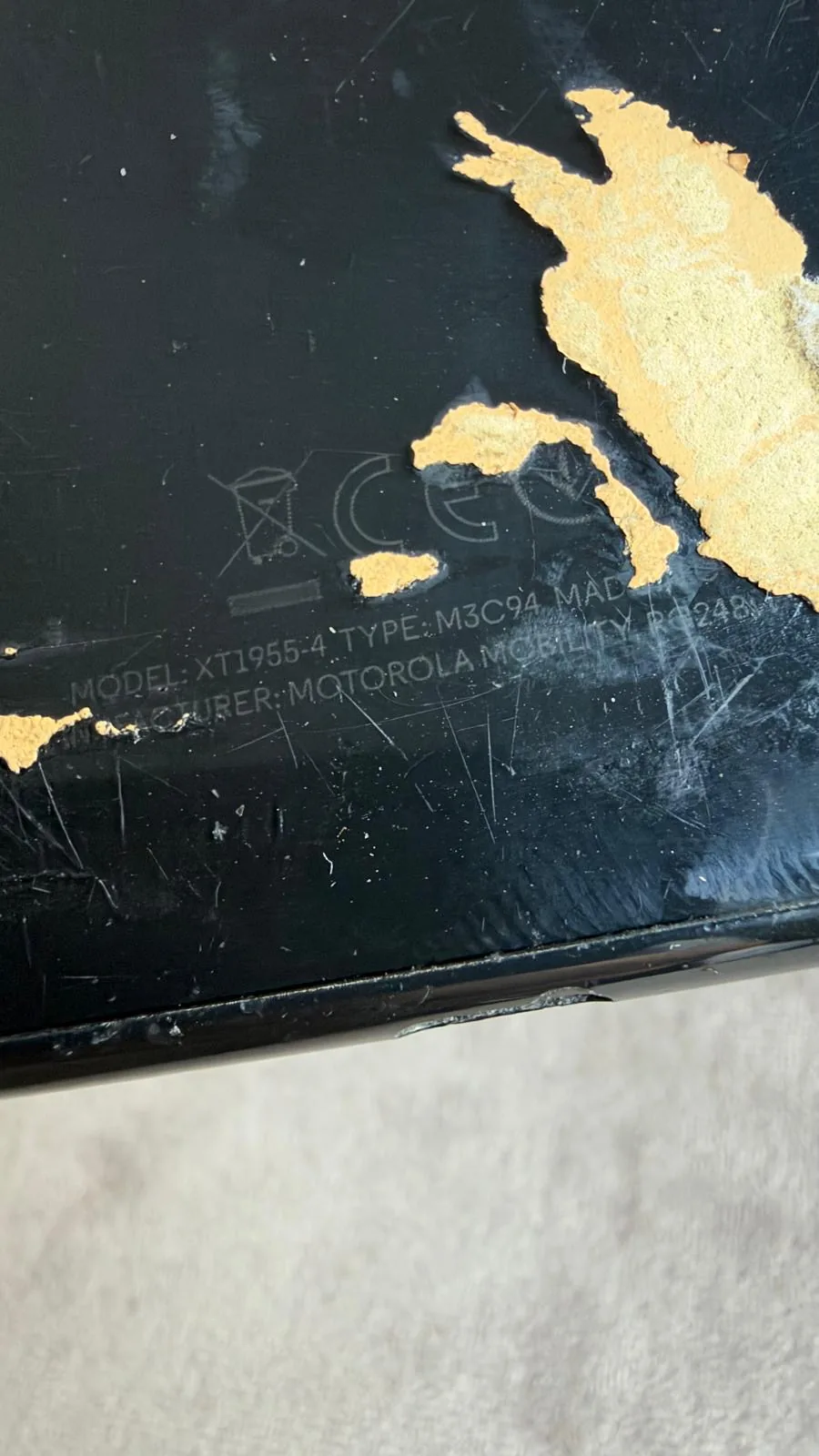 Motorola Smartphone – Lackschaden, defekt (Bastlergerät) – Foto 3 von 3
