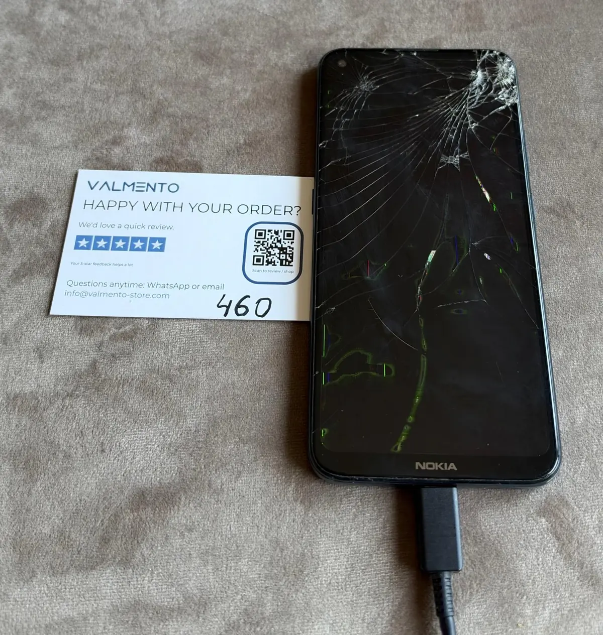 Nokia 5.4 (TA-1337) Blau – Displayschaden mit Bildfehlern, defekt (Einzelstück) – Foto 3 von 5