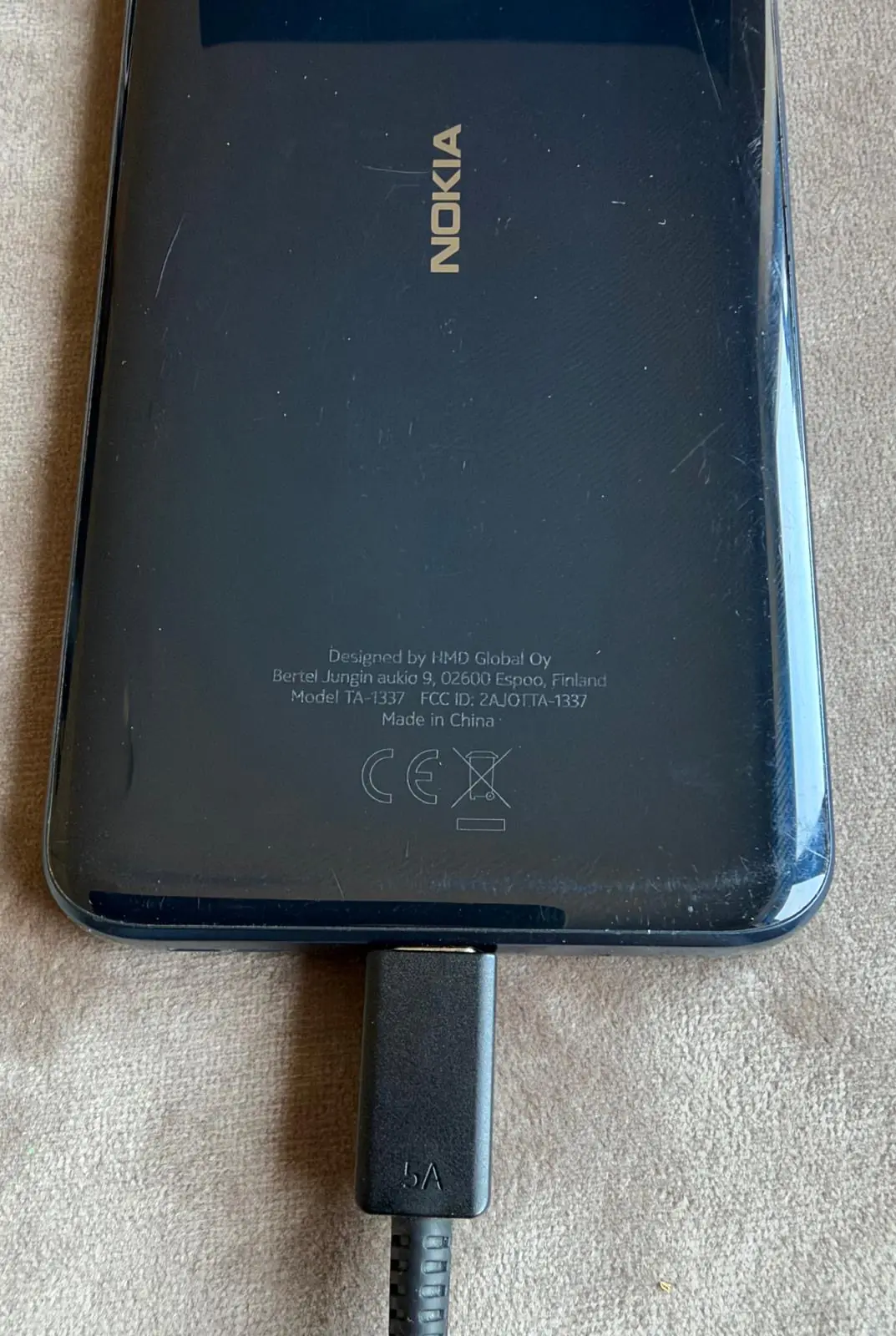 Nokia 5.4 (TA-1337) Blau – Displayschaden mit Bildfehlern, defekt (Einzelstück) – Foto 4 von 5
