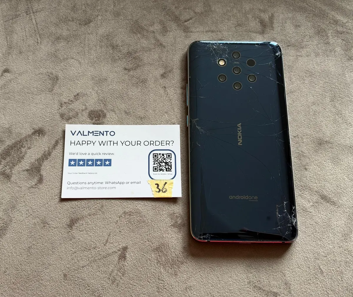 Nokia 9 PureView (TA-1087) – läuft, Rückglas gebrochen – Foto 1 von 6