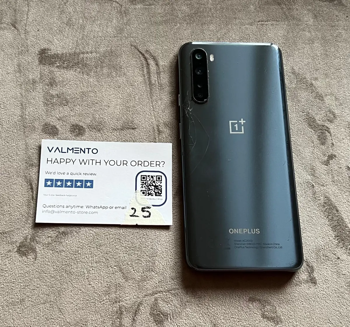 OnePlus Nord (AC2003) – Displayglas gebrochen, defekt (Bastlergerät) – Foto 3 von 4