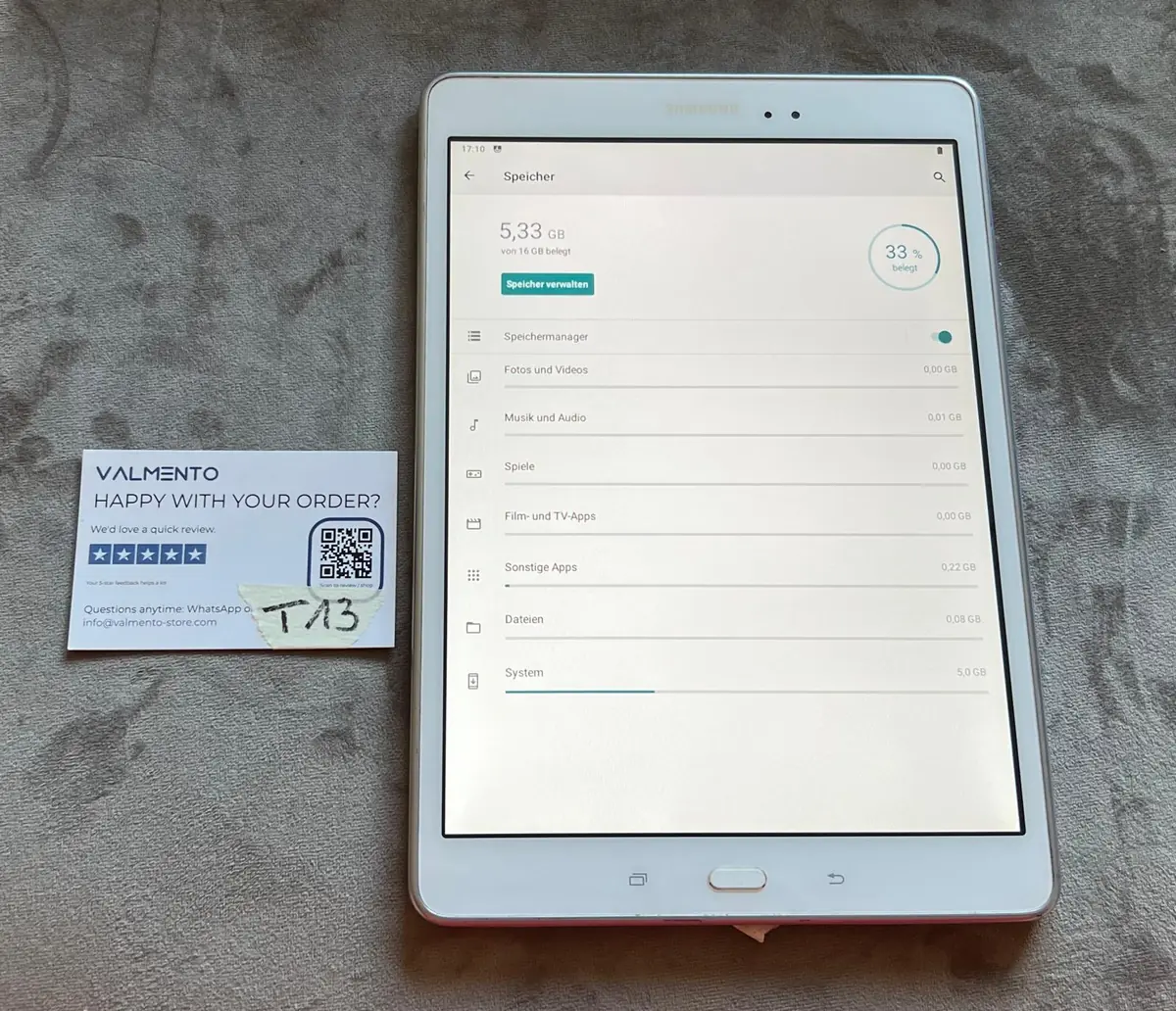 Samsung Galaxy Tab A 9.7 LTE (SM-T555) 16 GB Weiß – gebraucht, funktionsfähig – Foto 1 von 4