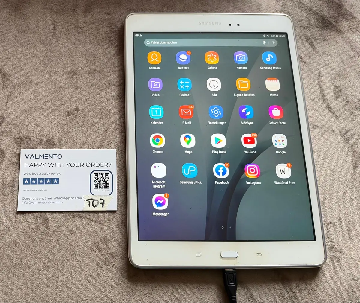 Samsung Galaxy Tab A 9.7 (SM-T550) 16 GB Weiß – mit Google-Kontosperre, nur für Bastler – Foto 2 von 3