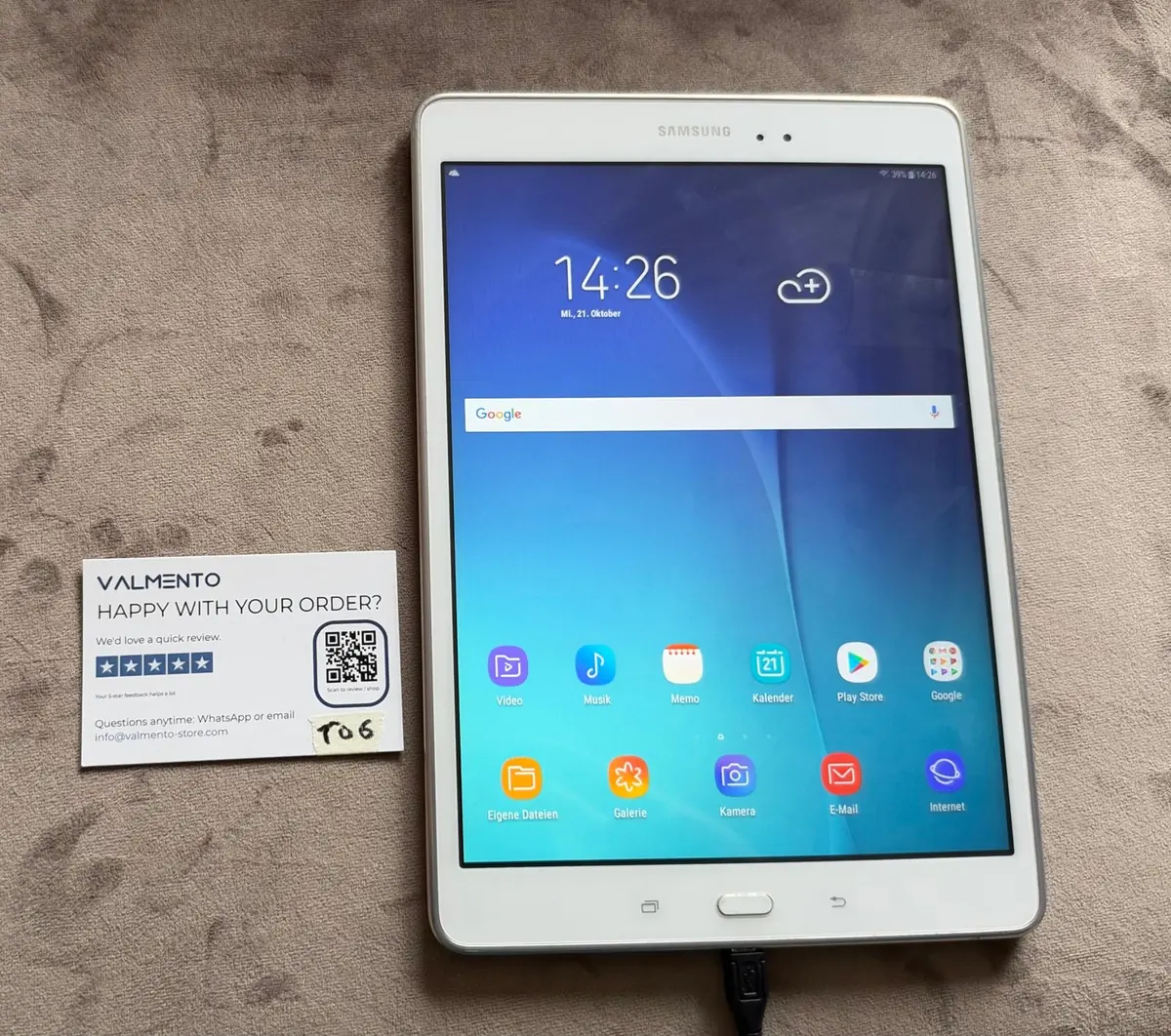 Samsung Galaxy Tab A 9.7 (SM-T550) 16 GB Weiß – gebraucht, funktionsfähig – Foto 4 von 5