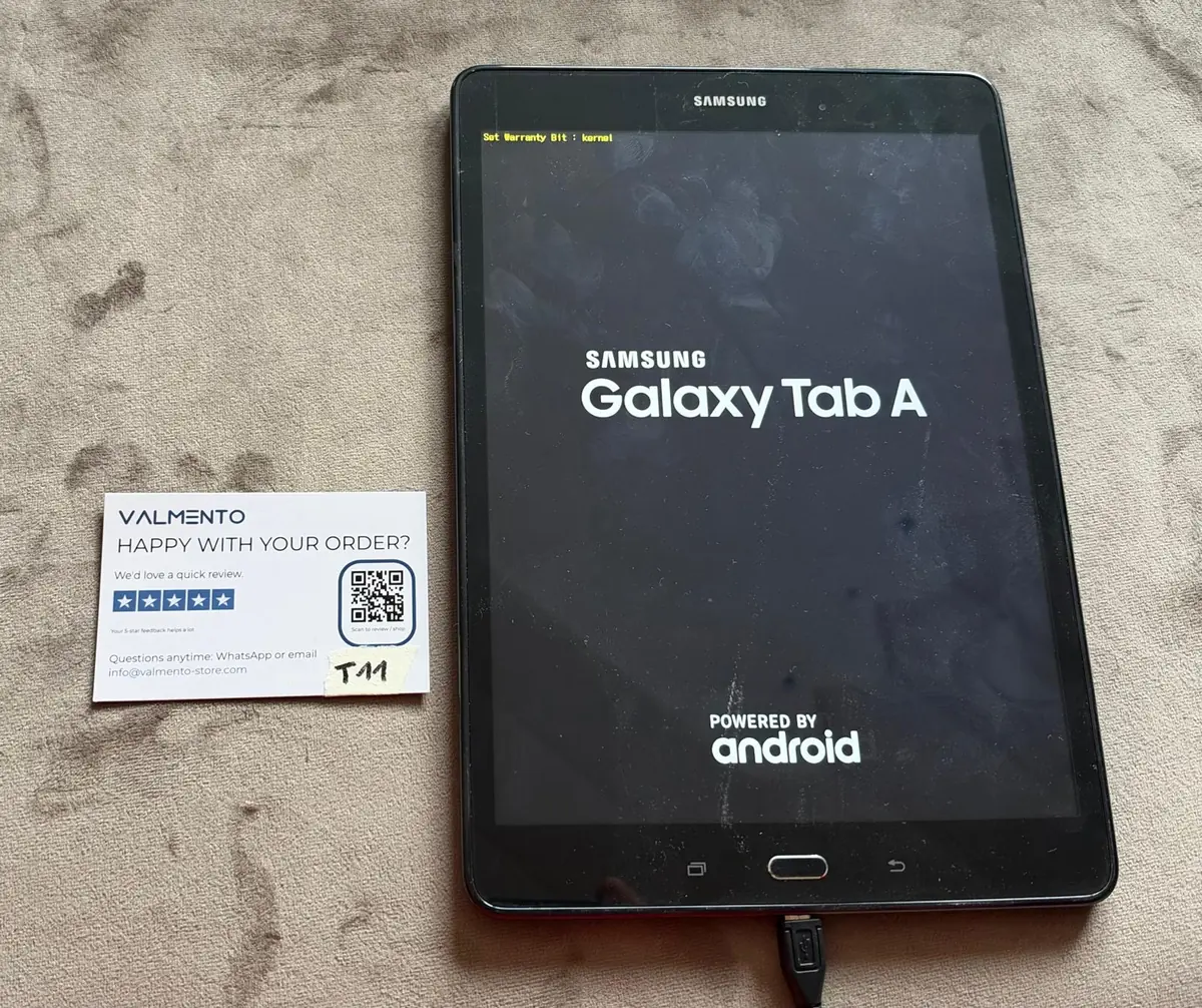 Samsung Galaxy Tab A Schwarz – gebraucht, startet (Einzelstück 2) – Foto 2 von 2