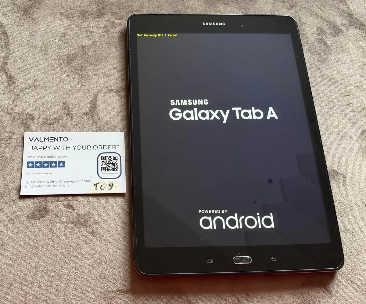 Samsung Galaxy Tab A Schwarz – gebraucht, startet (Modell nicht auslesbar) – Foto 2 von 2