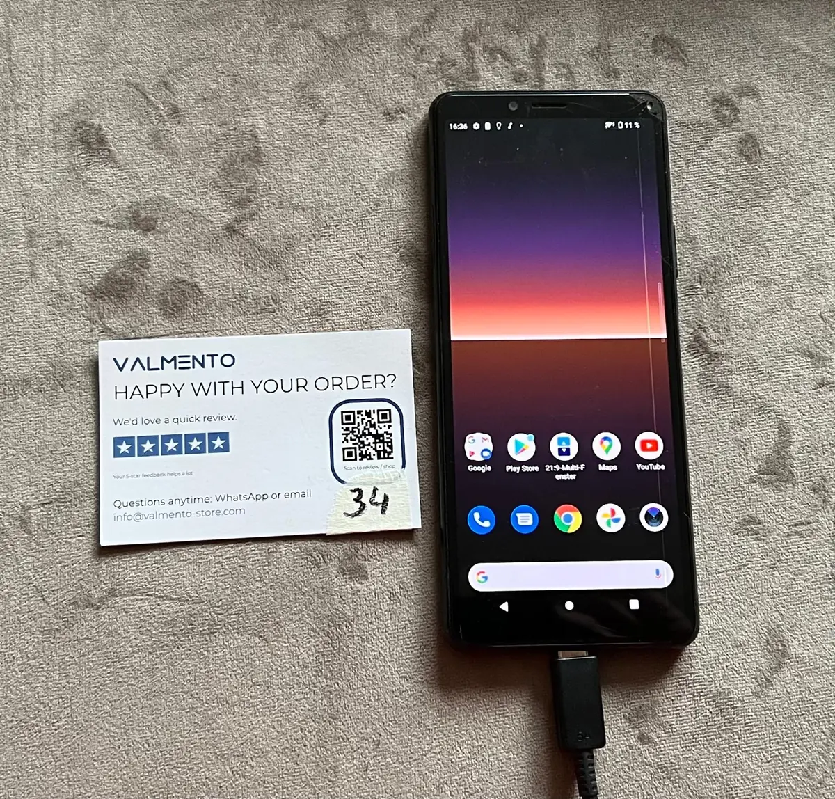 Sony Xperia 10 II (XQ-AU52) Schwarz – funktionsfähig, Gehäuse geöffnet – Foto 2 von 5
