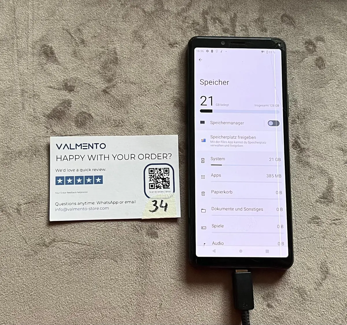 Sony Xperia 10 II (XQ-AU52) Schwarz – funktionsfähig, Gehäuse geöffnet – Foto 4 von 5