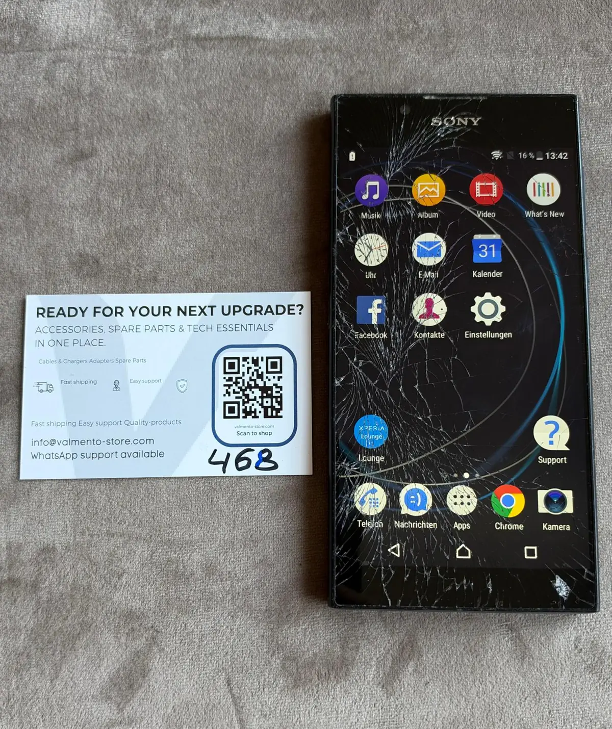 Sony Xperia L1 (G3311) Schwarz – Displaybruch, defekt (Bastlergerät) – Foto 2 von 5