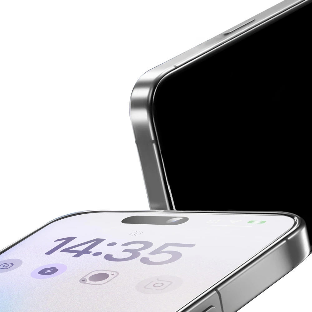Mattes Panzerglas auf dem Display eines iPhone 17 Pro