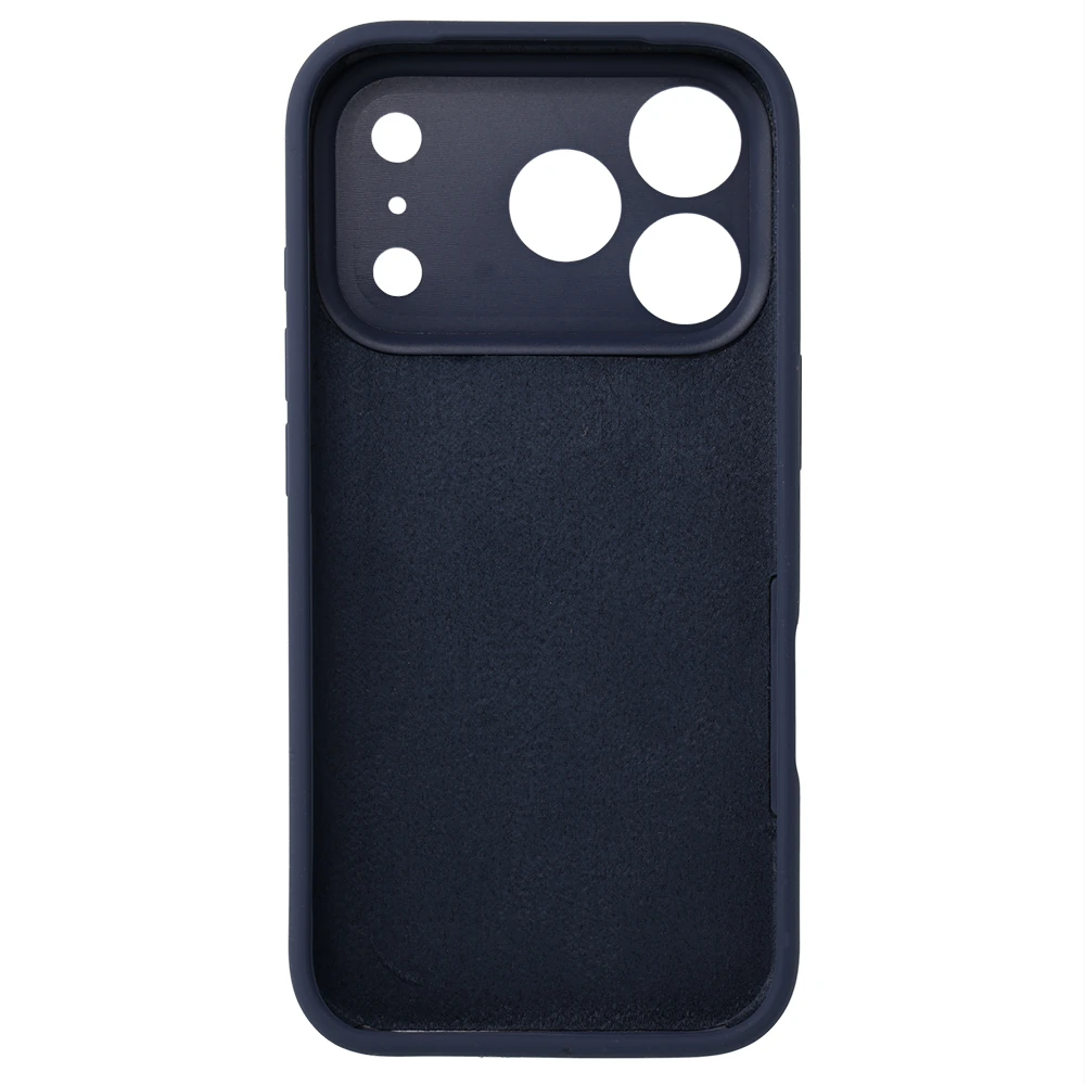 Navy Silikonhülle für iPhone 18 Pro und 17 Pro in Schrägansicht